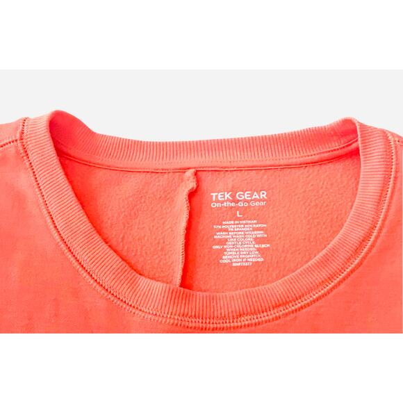TEK GEAR ON-THE-GO GEAR LNG SLV CREW NECK PULL/OVER SWEATSHIRT, WOMENS, L, PEACH - Picture 2 of 11